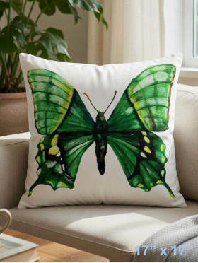 Butterfly Print Cushion with Filler